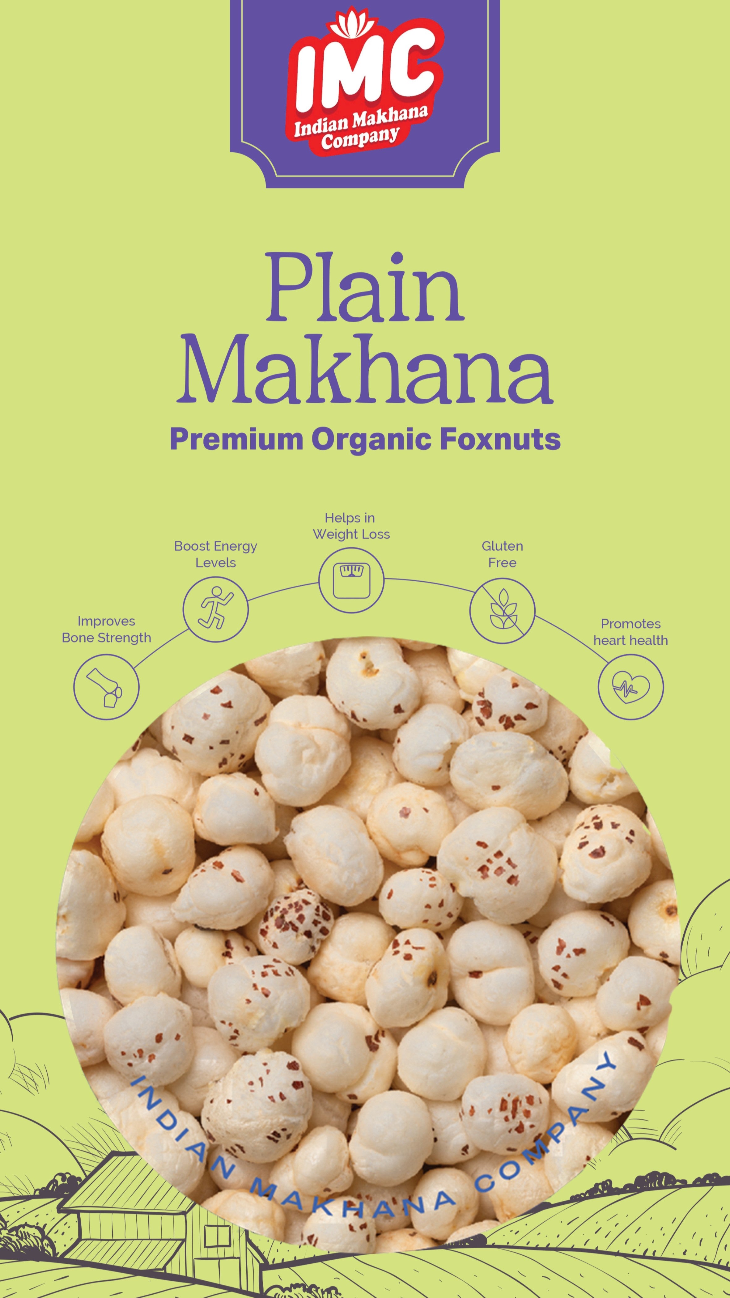 Premium Plant-Based High Protein Raw Makhana / Rich in Calcium & Fiber | 5.5+ HP, UV, Plain Makhana