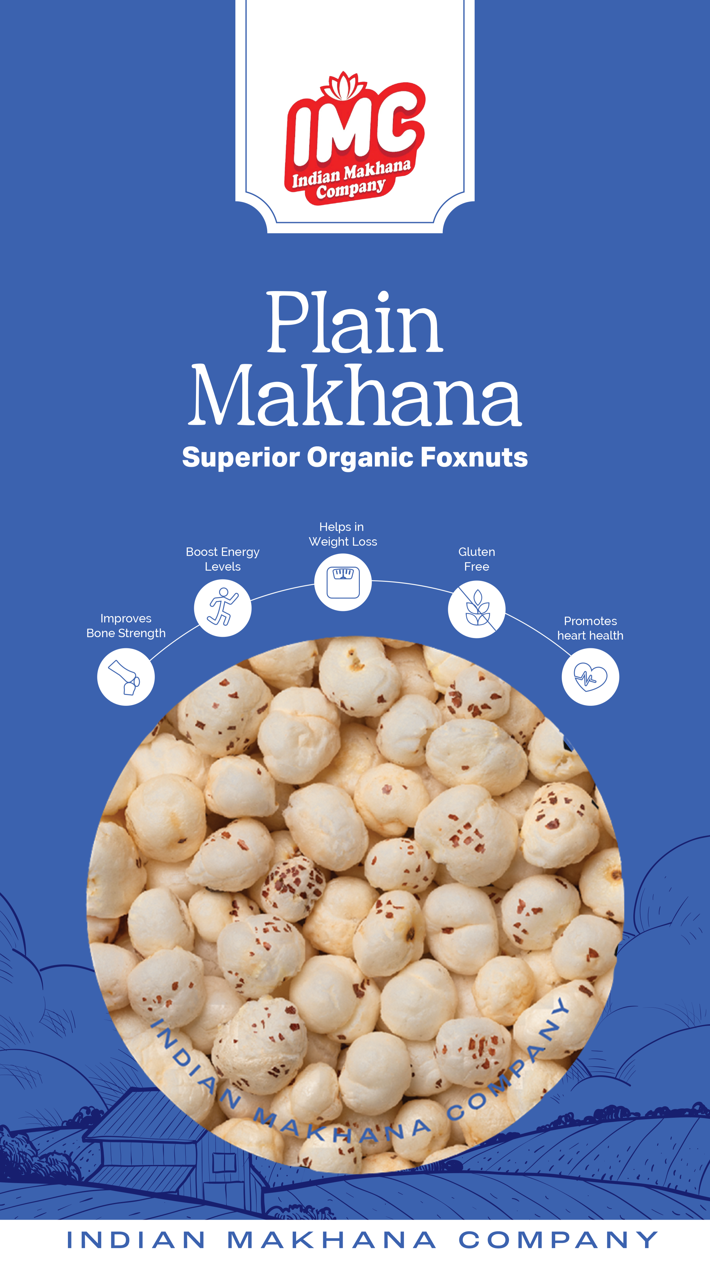 Superior Plant-Based High Protein Raw Makhana / Rich in Calcium & Fiber | 4.5+ HP, Plain Makhana