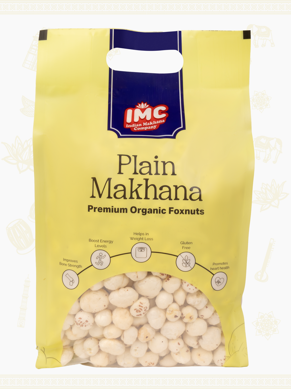 Premium Plant-Based High Protein Raw Makhana / Rich in Calcium & Fiber | 5.5+ HP, UV, Plain Makhana