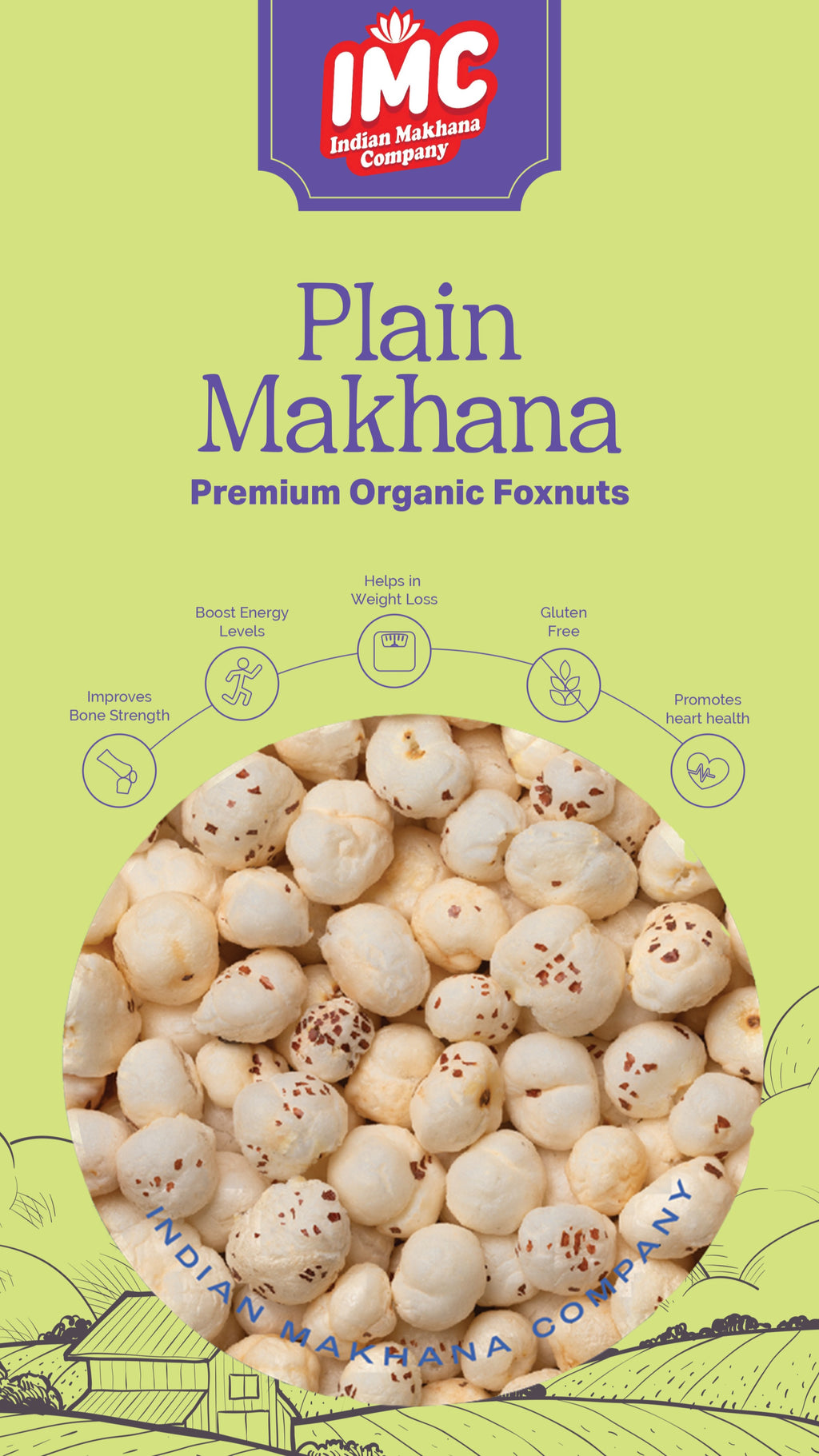 Premium Plant-Based High Protein Raw Makhana / Rich in Calcium & Fiber | 5.5+ HP, UV, Plain Makhana
